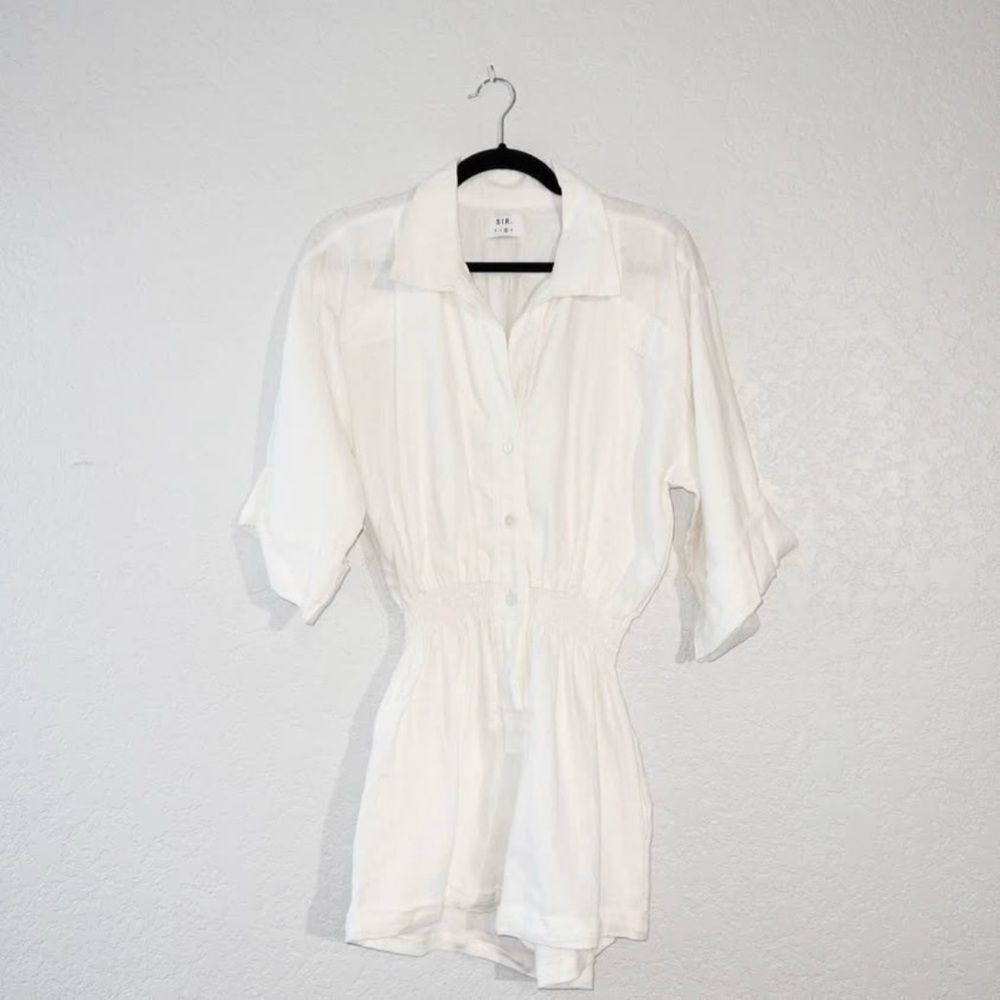 SIR The Label White Linen Romper Size 2